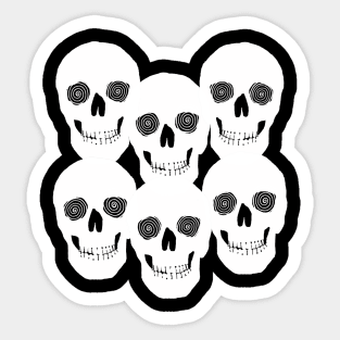 Group Think skulls Sticker